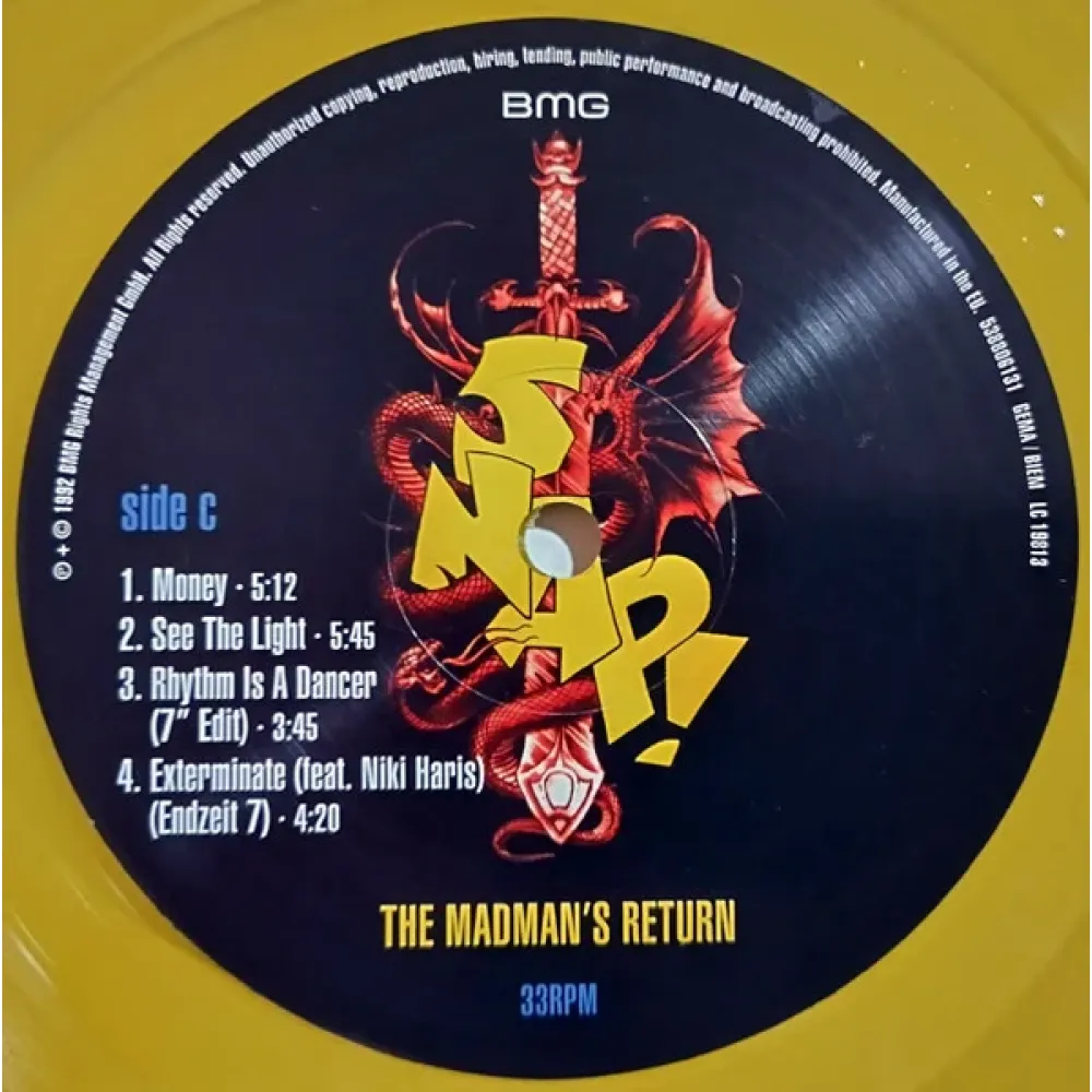 Snap! – The Madman's Return - Red, Yellow - LP
