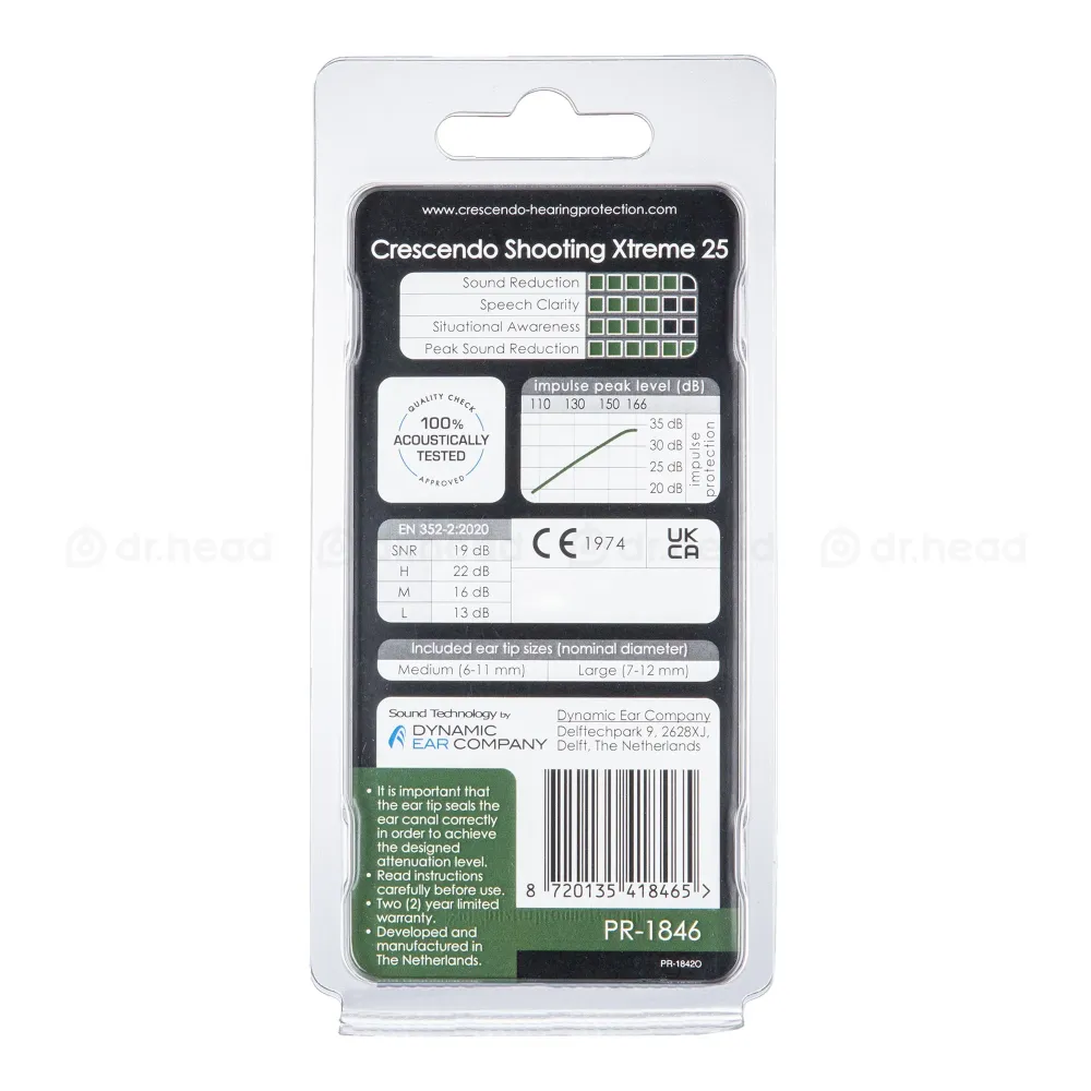 Dynamic Ear Company Crescendo Shooting Xtreme