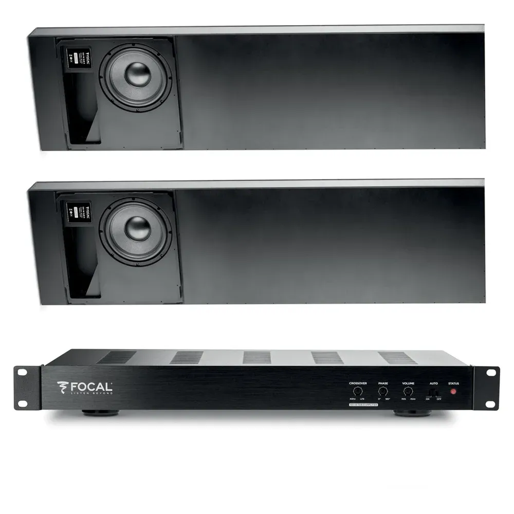 Focal 100 IW SUB 8 x 2 + 100 IW SUB 8 Amp Black