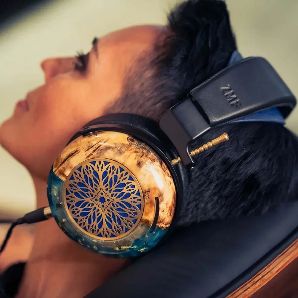 ZMF Atrium LTD Green Ish Leather 4-pin xlr ofc cable + 6.35mm