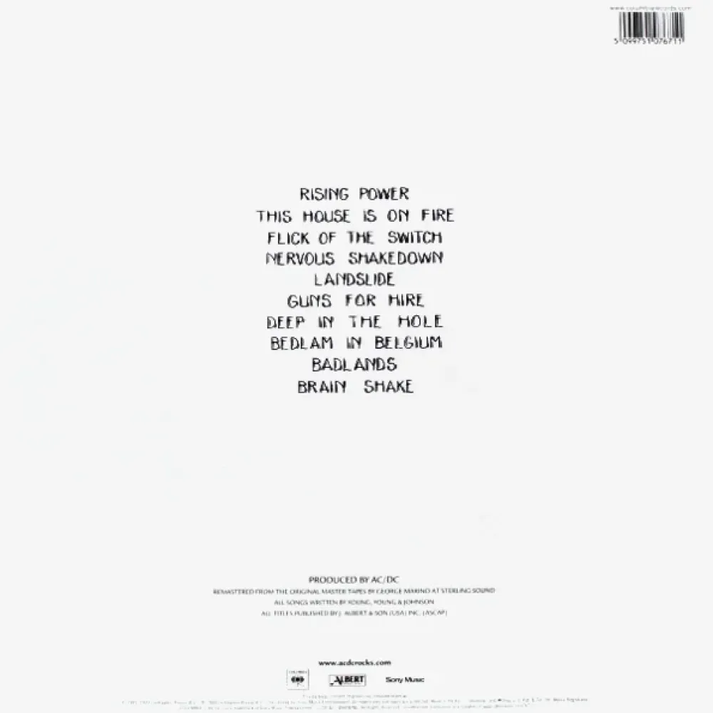 AC/DC FLICK OF THE SWITCH LP