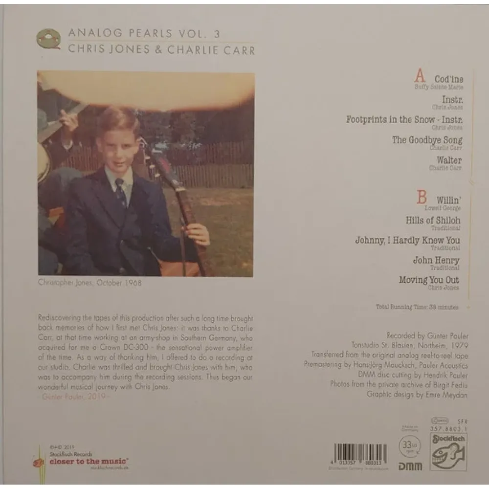 Chris Jones & Charlie Carr - Analog Pearls Vol. 3 LP
