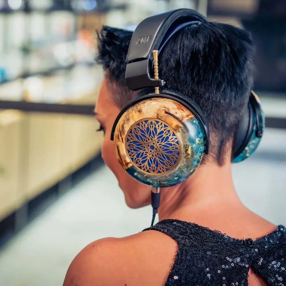 ZMF Atrium LTD Green Ish Leather 4-pin xlr ofc cable + 6.35mm