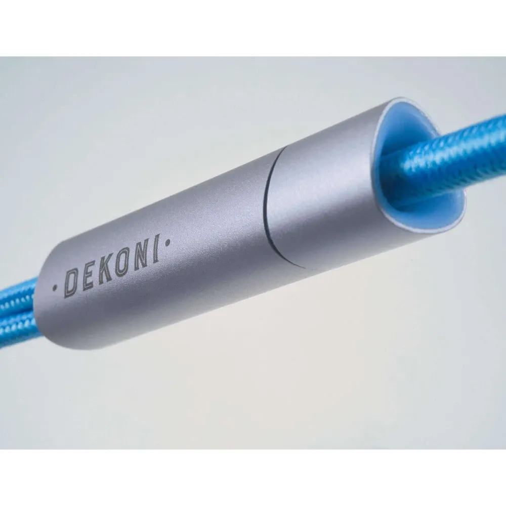 Dekoni Audio Postsplit 3.5mm with Nylon Woven Jacket Blue
