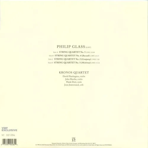 Kronos Quartet – Kronos Quartet Performs Philip Glass 2LP
