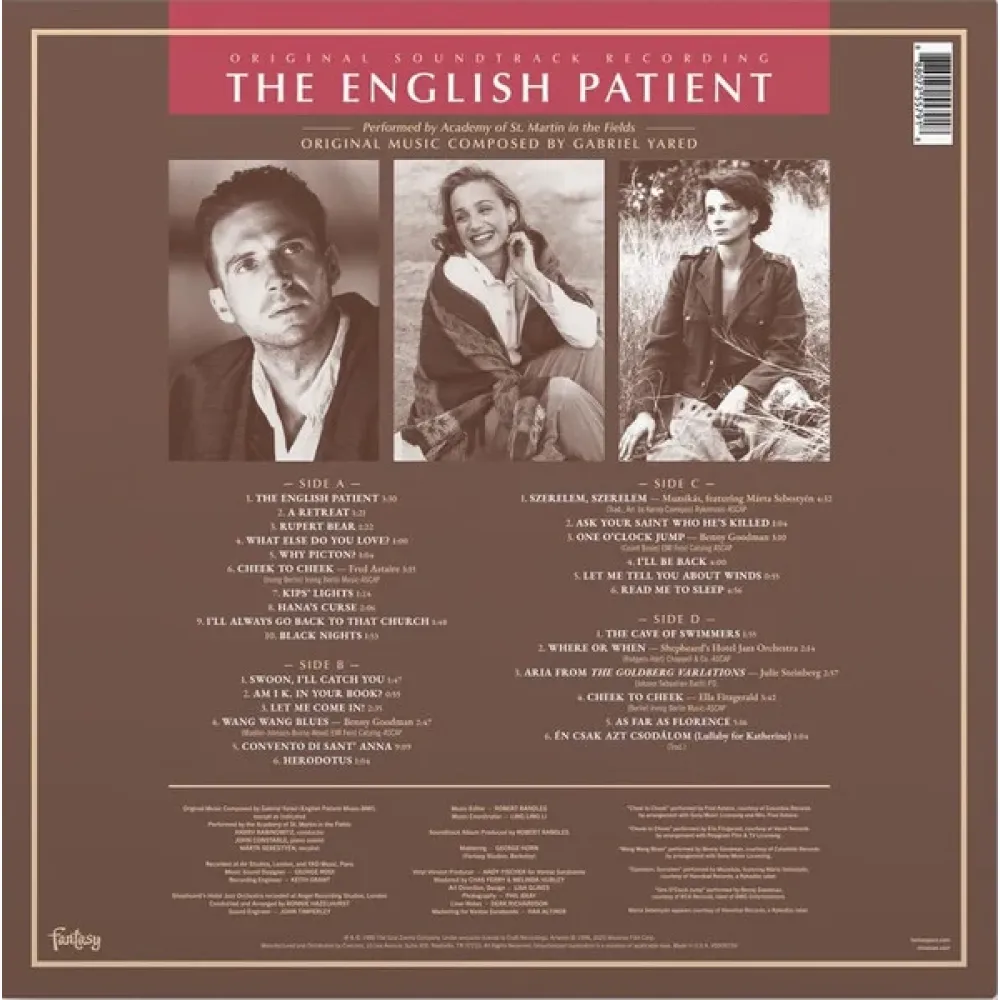 OST - The English Patient Original Soundtrack Recording - Orange - 2LP