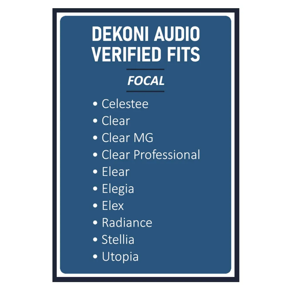 Dekoni Audio Custom Series Replacement Ear Pads for Focal Black