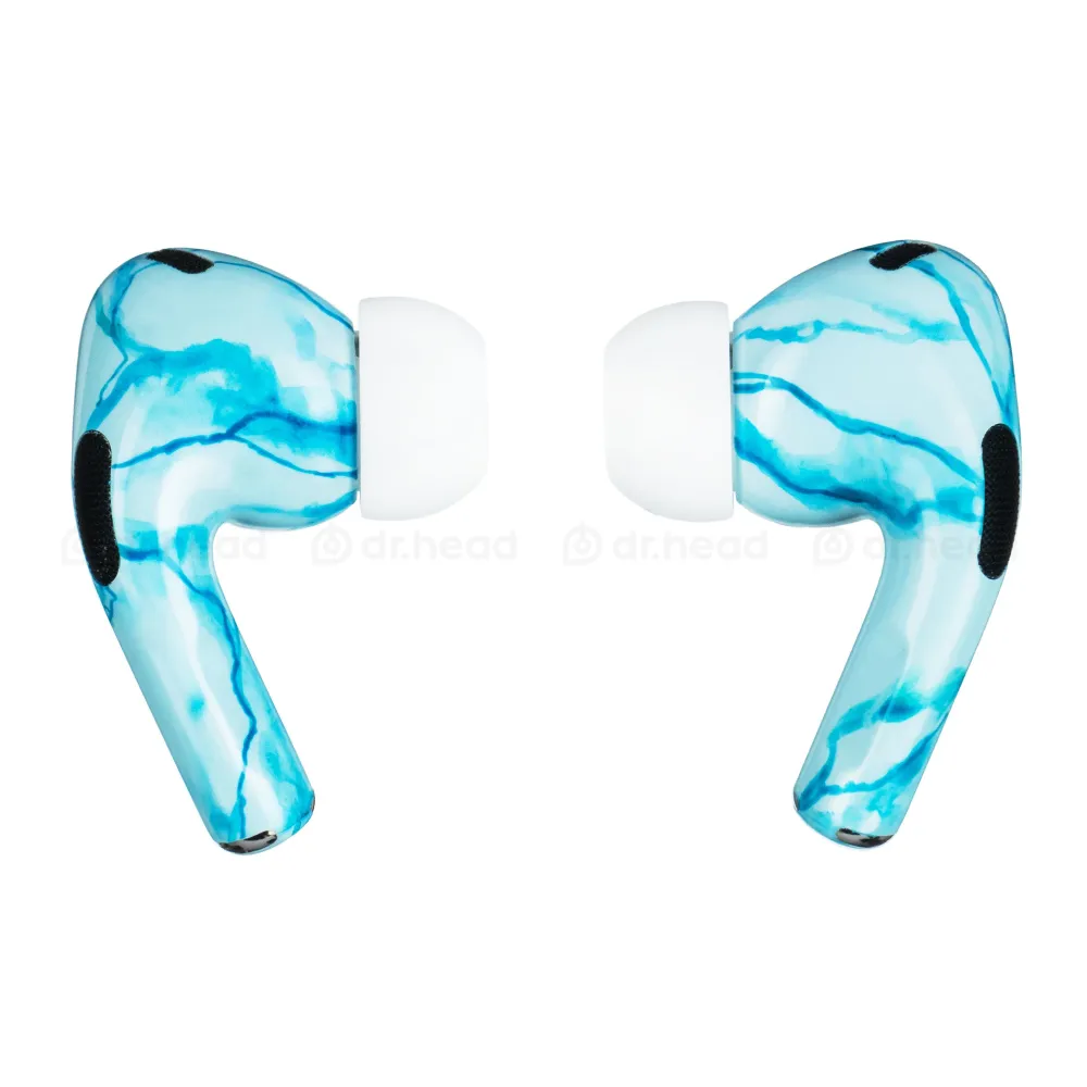 Apple AirPods Pro 2nd gen with MagSafe USB-C (2023) Light Blue Marble Gloss