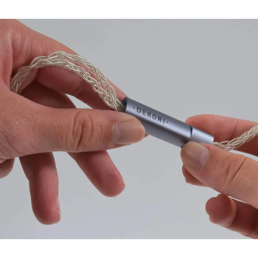 Dekoni Audio Postsplit XLR-mini Silver Braided