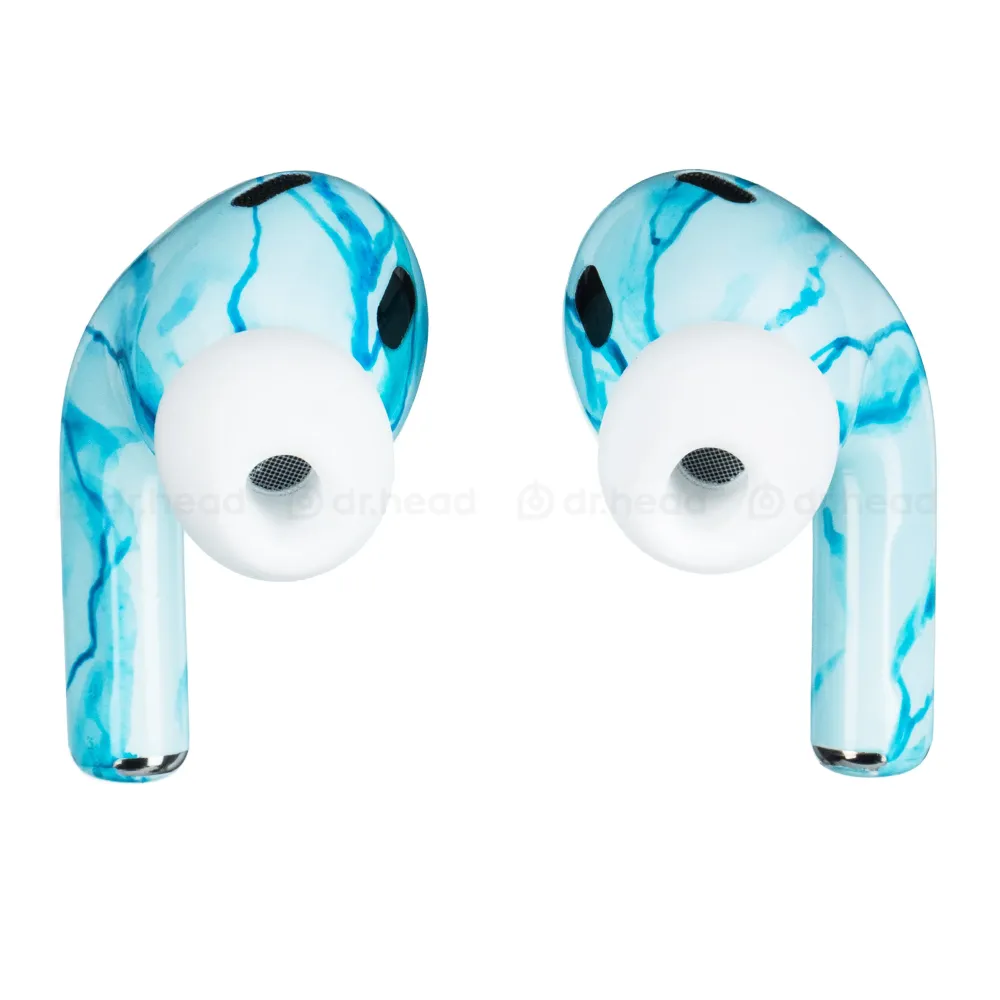 Apple AirPods Pro 2nd gen with MagSafe USB-C (2023) Light Blue Marble Gloss