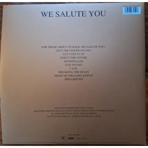 AC/DC – For Those About To Rock (Coloured Gold) LP