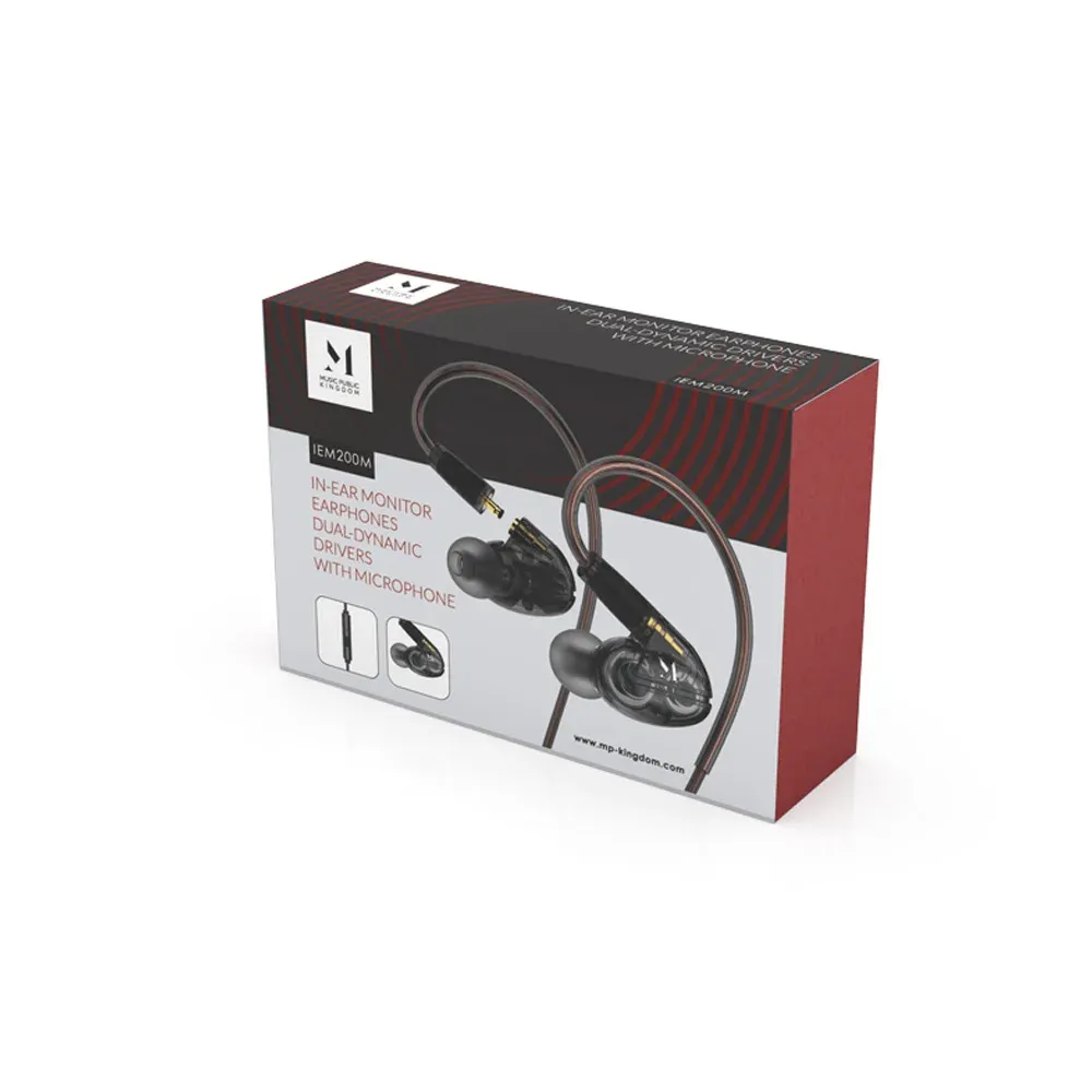 Music Public Kingdom IEM200M With Mic Transparent Black