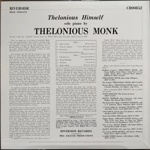 Thelonious Monk – Thelonious Himself - LP
