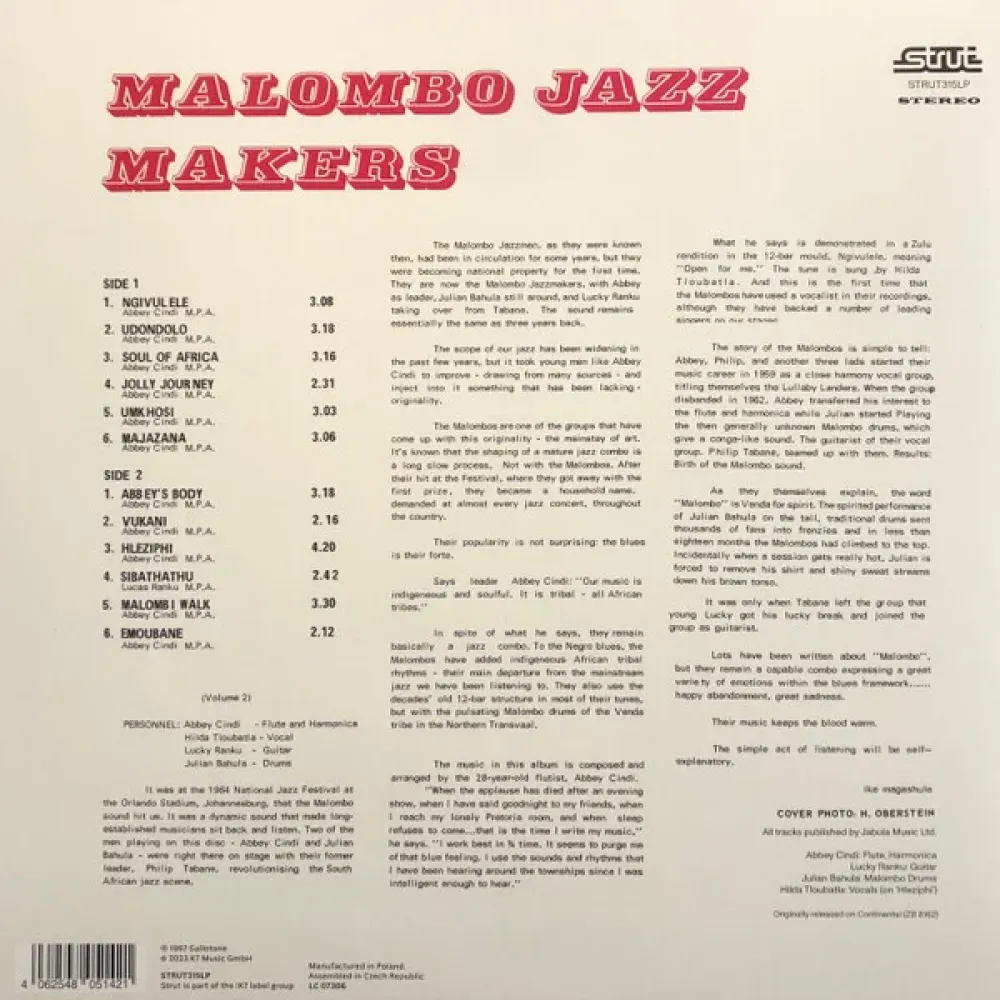 Malombo Jazz Makers – Malombo Jazz Makers (Vol. 2) LP