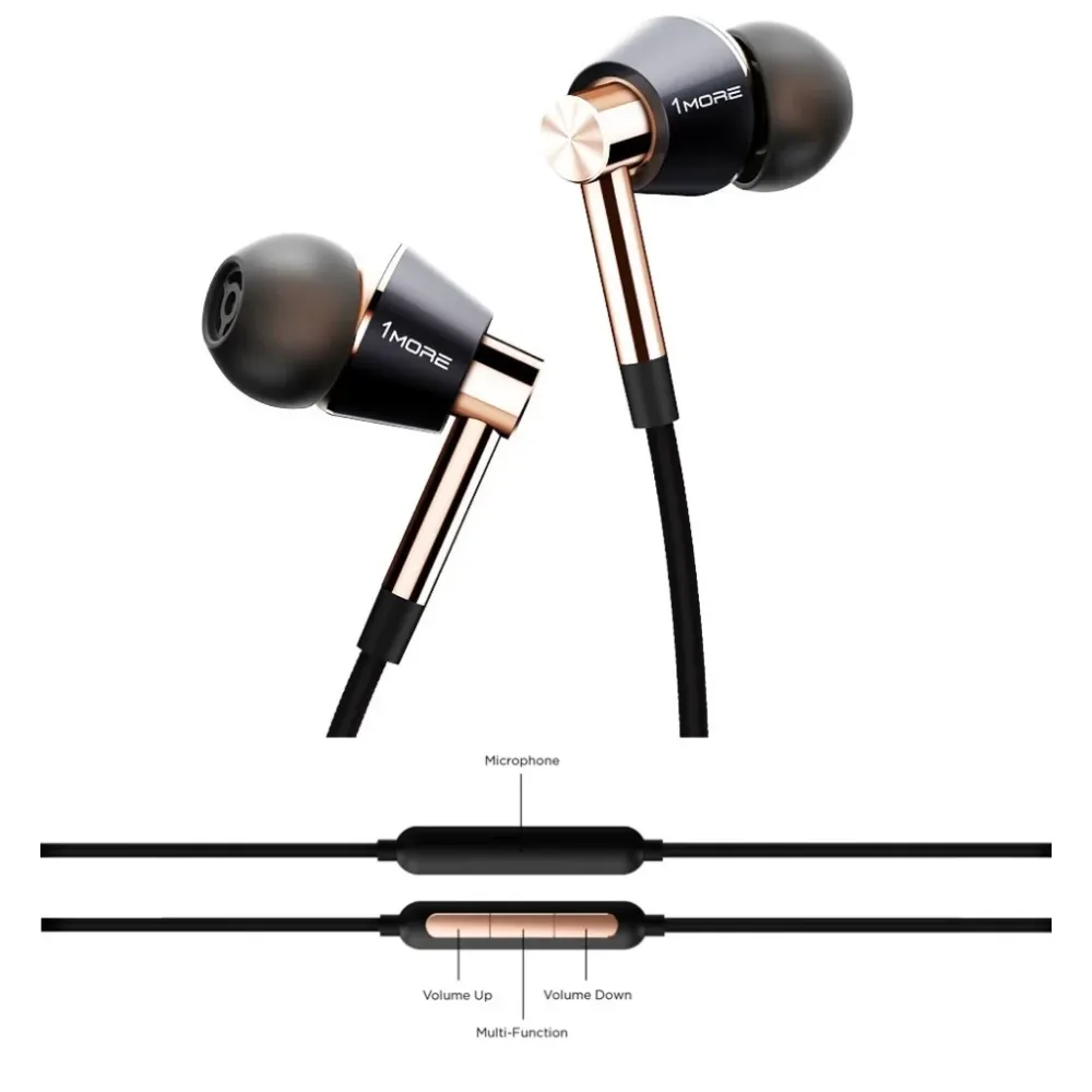 1MORE E1001 Triple Driver In-Ear Gold