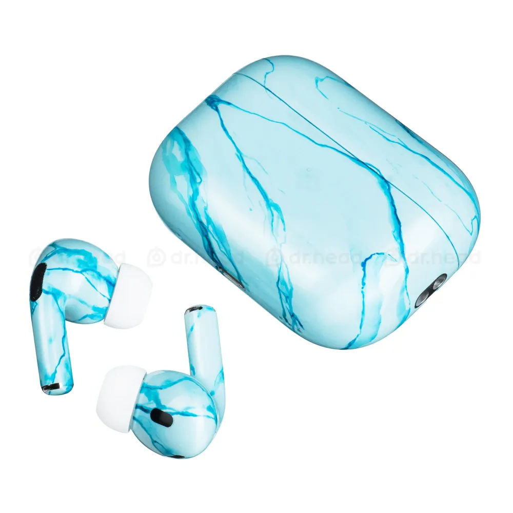 Apple AirPods Pro 2nd gen with MagSafe USB-C (2023) Light Blue Marble Gloss