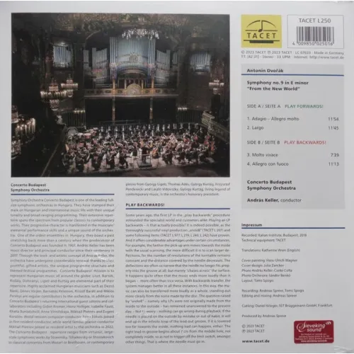 Antonin Dvorak - Concerto Budapest, Andras Keller – Symphony No. 9 In E Minor "From The New World" (Tacet) LP