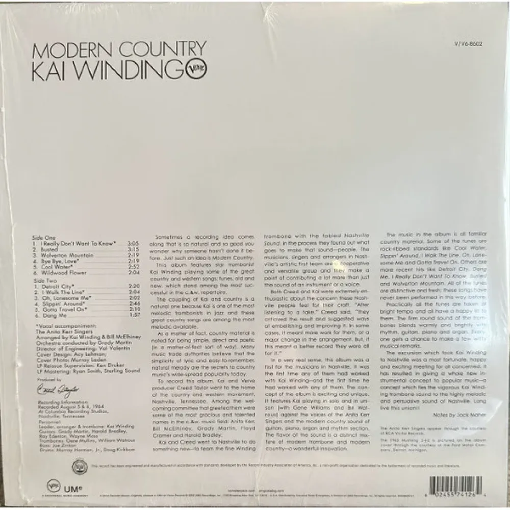Kai Winding – Modern Country LP