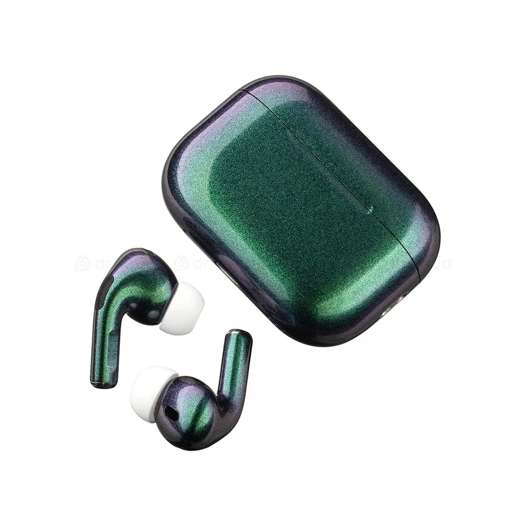 Apple AirPods Pro 2nd gen with MagSafe USB-C (2023) Illusion Twilight Green Blue Total Gloss