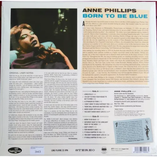 Anne Phillips - Born To Be Blue - LP