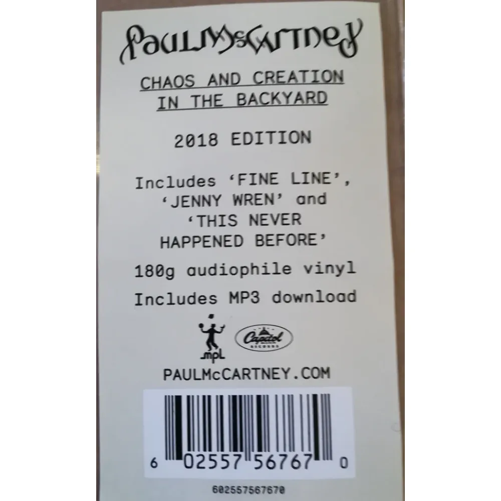 Paul McCartney - Chaos And Creation In The Backyard