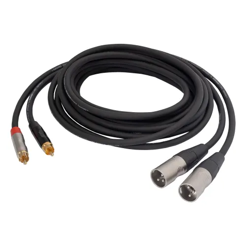 HeadMade Pro 2RCA - 2XLR-m Black 3m