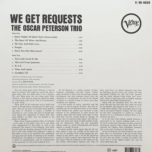The Oscar Peterson Trio – We Get Requests LP
