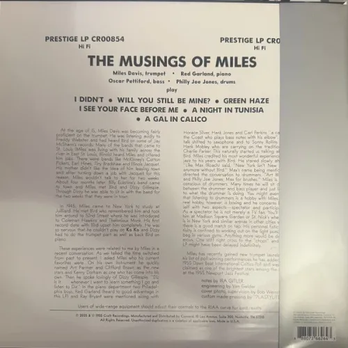The Miles Davis Quartet - The Musings Of Miles - LP