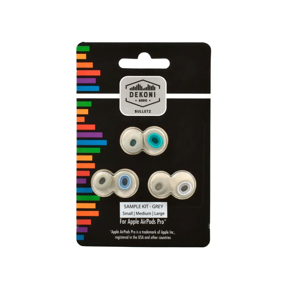 Dekoni Audio Bulletz for the Apple Airpods Pro Sample Pack Grey