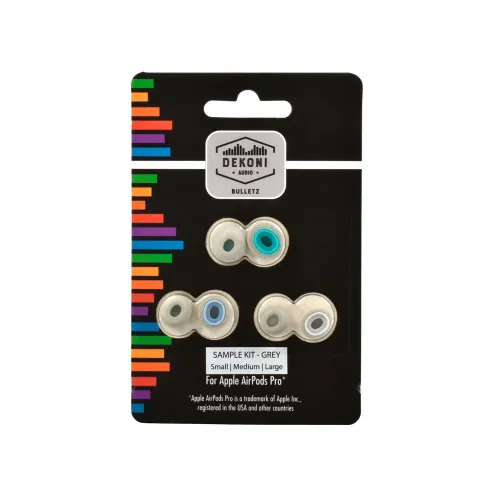 Dekoni Audio Bulletz for the Apple Airpods Pro Sample Pack Grey