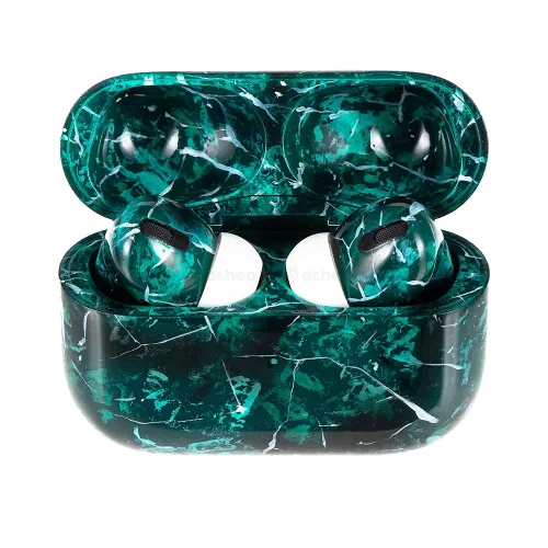 Apple AirPods Pro 2nd gen with MagSafe USB-C (2023) Green Marble Total Gloss