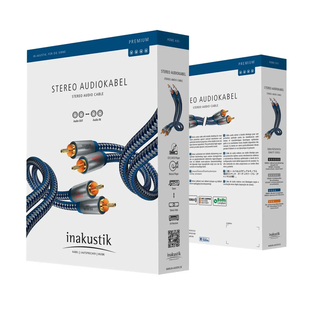 Inakustik Premium Audio Cable RCA Blue 1.5 m