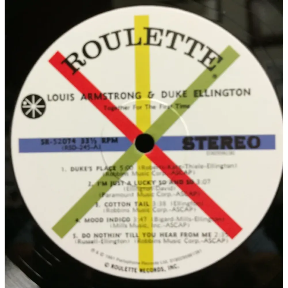 Louis Armstrong; Duke Ellington - Recording Together For The First Time