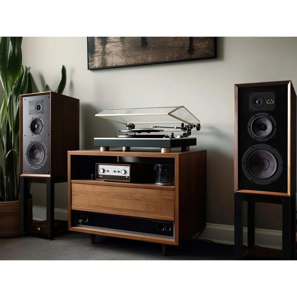 Wharfedale Super Linton (with stand) Mahogany Red