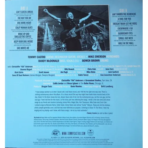 Tommy Castro And The Painkillers – Closer To The Bone - Clear Blue - LP