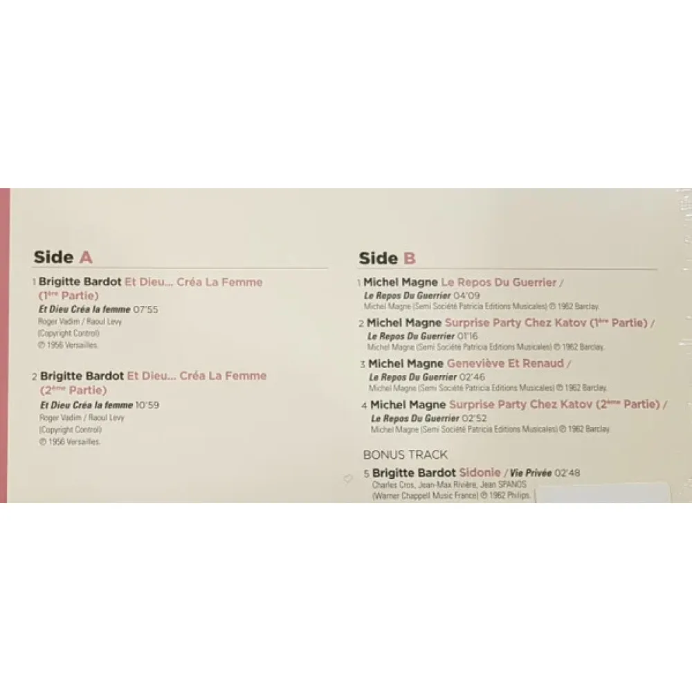 Paul Misraki, Michel Magne – Et Dieu Crea La Femme / Le Repos Du Guerrier - LP