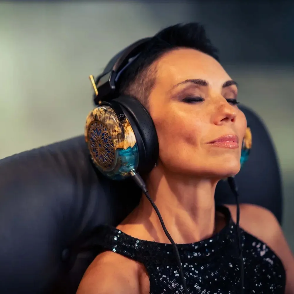 ZMF Atrium LTD Green Ish Leather 4-pin xlr ofc cable + 6.35mm