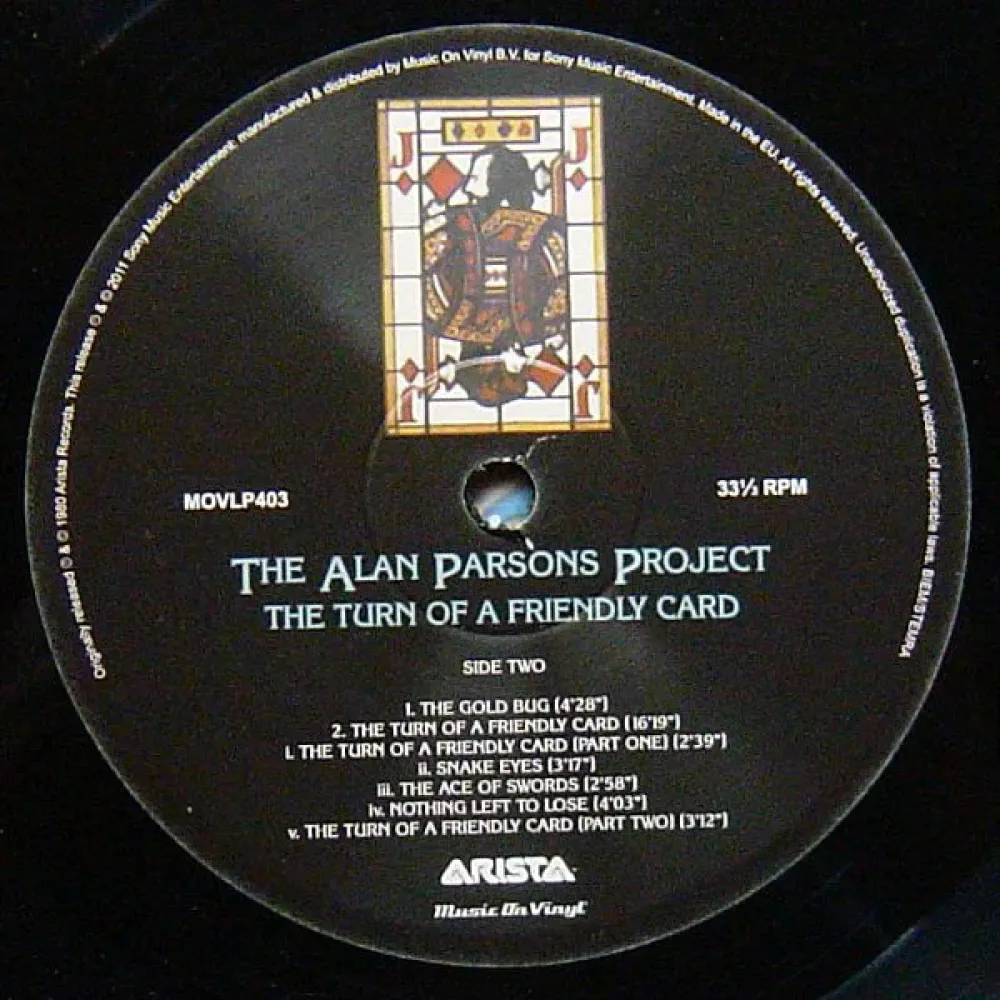 The Alan Parsons Project The Turn Of A Friendly Card LP