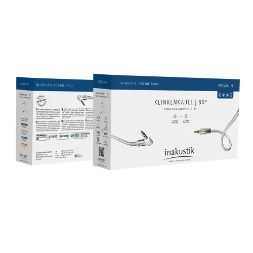 Inakustik Premium MP3 Audio Cable 3.5 Phone 90°, 0.5m