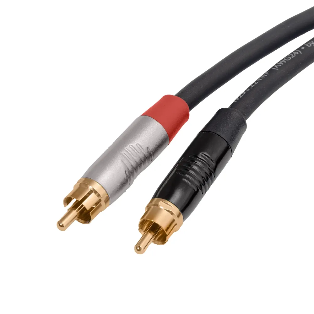 HeadMade Pro 2RCA - 2x6.3mm Black 1.5m