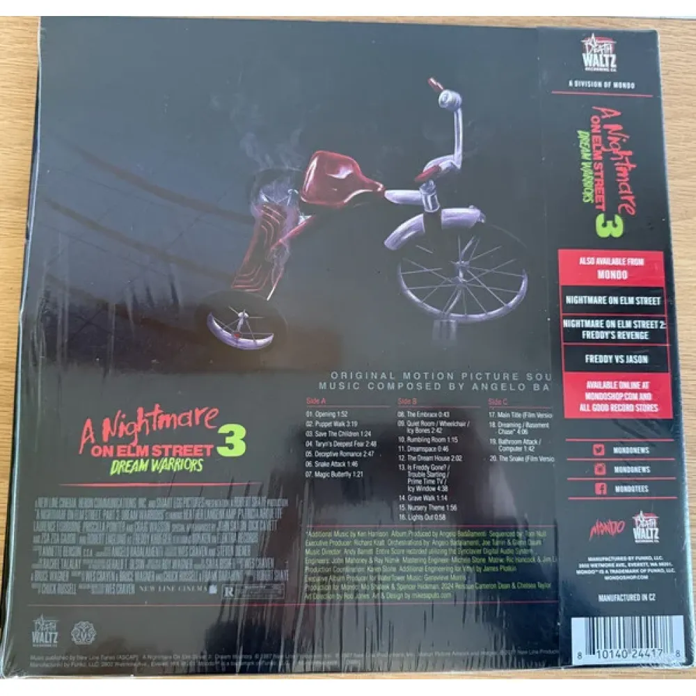 OST - Angelo Badalamenti – A Nightmare On Elm Street 3: Dream Warriors - 2LP