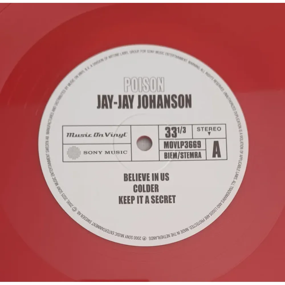 Jay-Jay Johanson – Poison - Red - 2LP