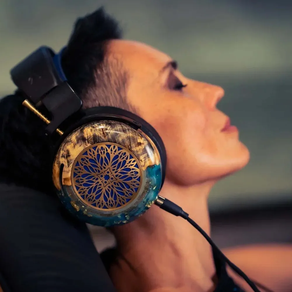 ZMF Atrium LTD Green Ish Leather 4-pin xlr ofc cable + 6.35mm