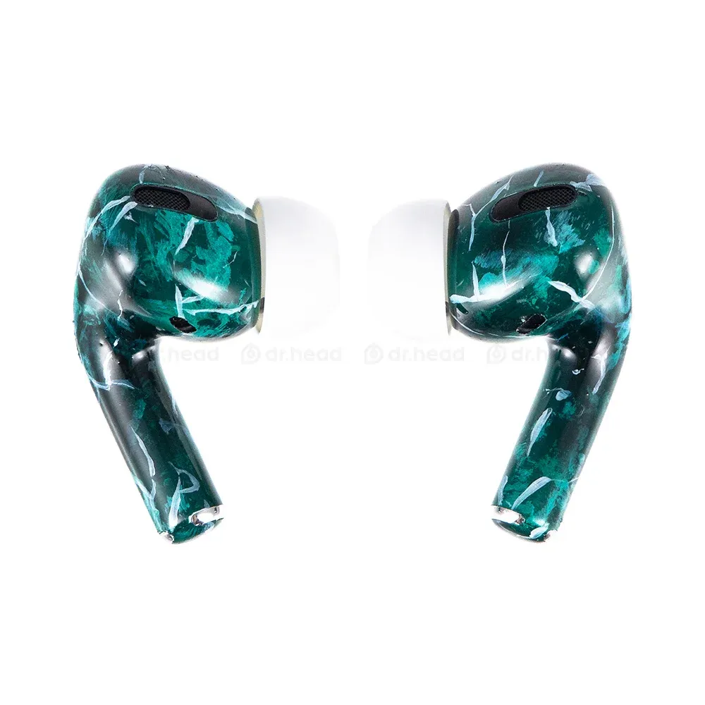 Apple AirPods Pro 2nd gen with MagSafe USB-C (2023) Green Marble Total Gloss