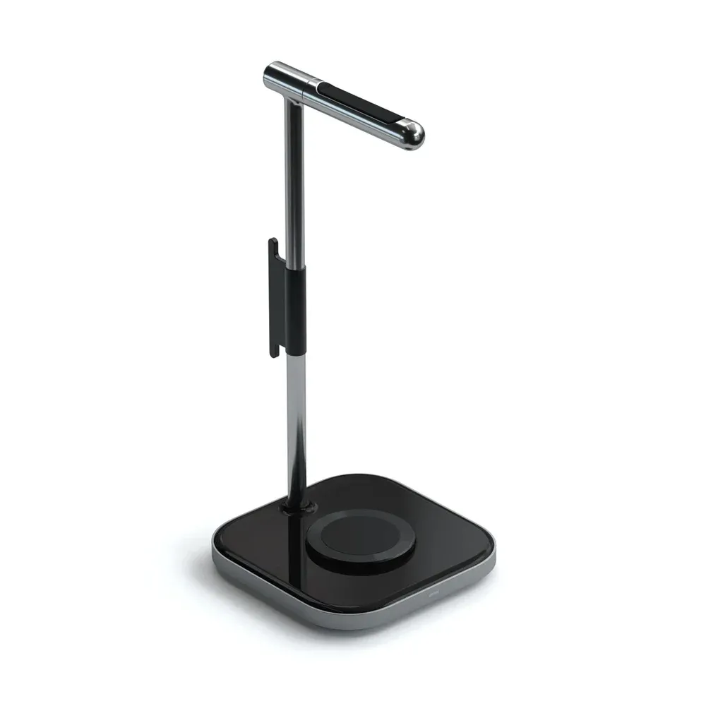Satechi 2-in-1 Headphone Stand with Wireless Charger Grey