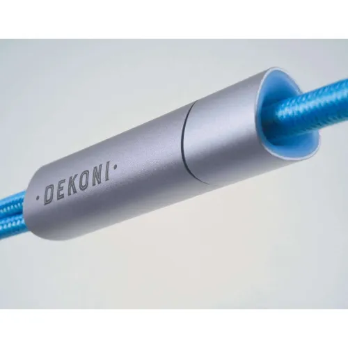 Dekoni Audio Postsplit 4-pin XLR-mini with Nylon Woven Jacket Blue